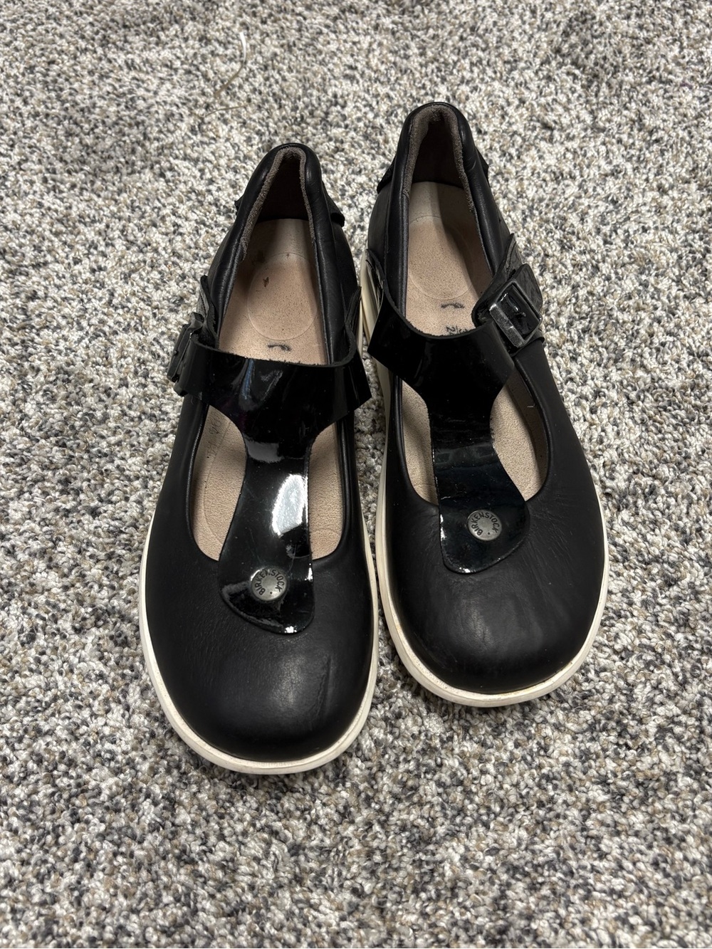 RARE Birkenstock "Tralee" Black T-Strap Mary Jane Shoes // Size US 7-7.5 EU 38